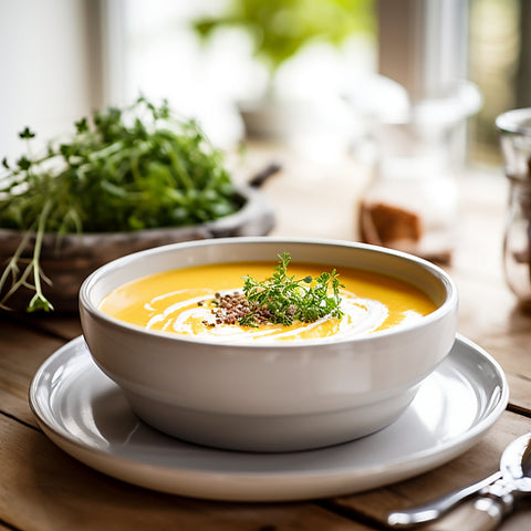 Proteinrik søtpotetsuppe