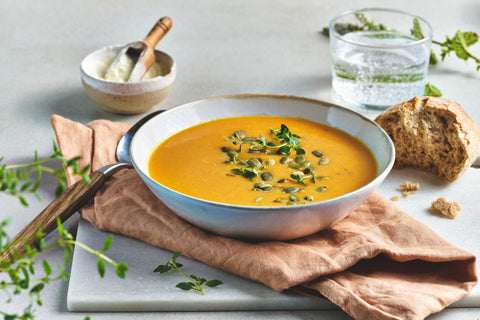 Proteinrik søtpotetsuppe